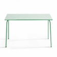 OVIALA - Ensemble table de jardin en métal et 4 chaises vert sauge - Palavas - vignette