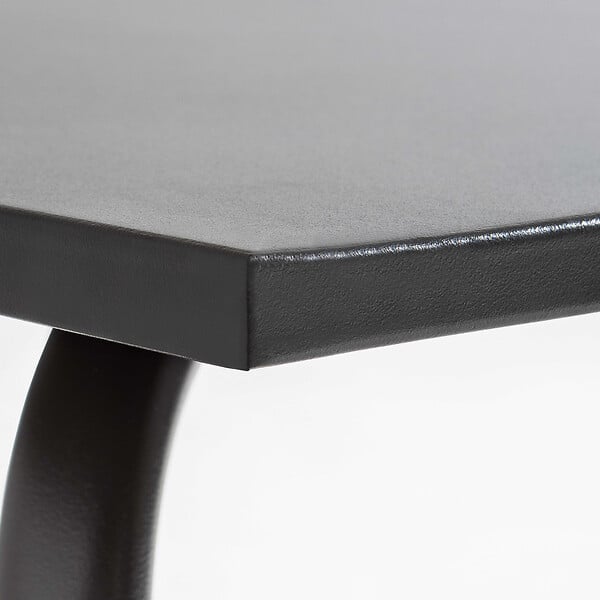 OVIALA - Ensemble table de jardin en métal et 4 chaises anthracite - Palavas - large