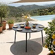 OVIALA - Ensemble table de jardin ronde et 6 chaises en métal anthracite - Palavas - vignette