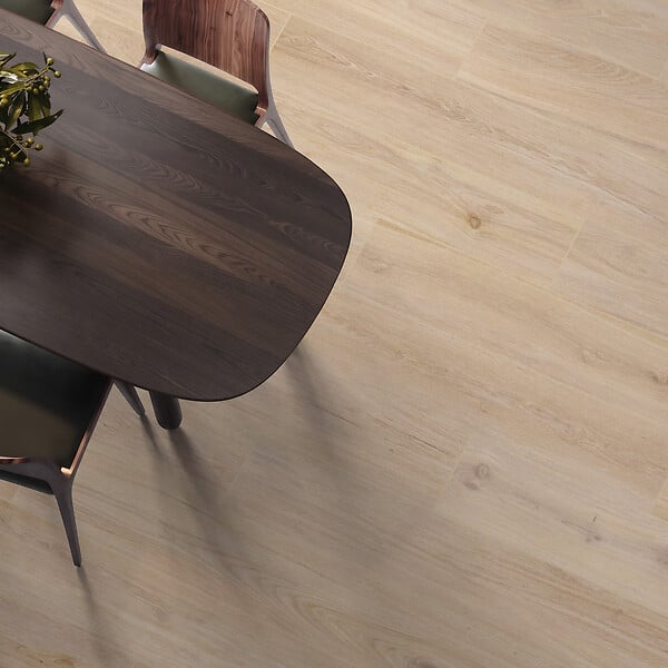 RO'MA NATURE - Carrelage effet Parquet Bois Chêne Clair 121x19,5x0,9 cm In&Out Valdoro - Sol et mur intérieur et Sol extérieur (vendu par carton de 0,94 m²) - large