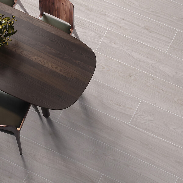 RO'MA NATURE - Carrelage effet Parquet Bois Chêne Gris 151x24x0,9 cm In&Out Valoren - Sol et mur intérieur et Sol extérieur (vendu par carton de 1,09 m²) - large