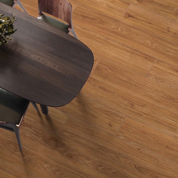RO'MA NATURE - Carrelage effet Parquet Bois Chêne Brun 121x19,5x0,9 cm In&Out Valdoro - Sol et mur intérieur et Sol extérieur (vendu par carton de 0,94 m²) - large