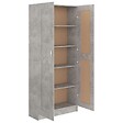 VIDAXL - vidaXL Bibliothèque Gris béton 82,5x30,5x185,5 cm Bois d'ingénierie - vignette