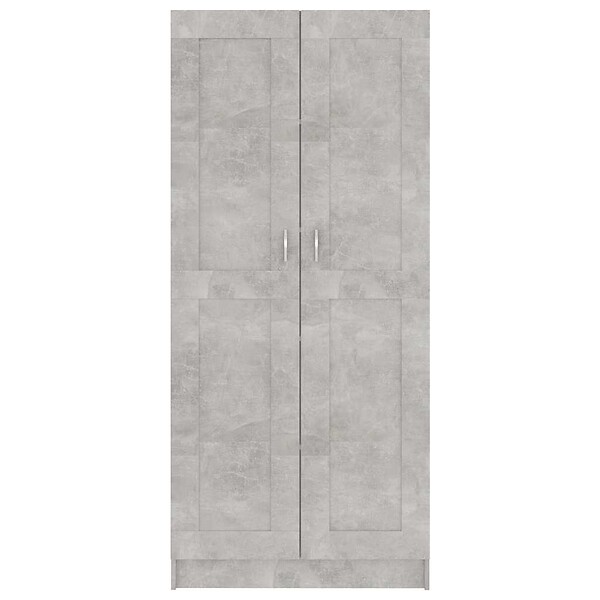 VIDAXL - vidaXL Bibliothèque Gris béton 82,5x30,5x185,5 cm Bois d'ingénierie - large