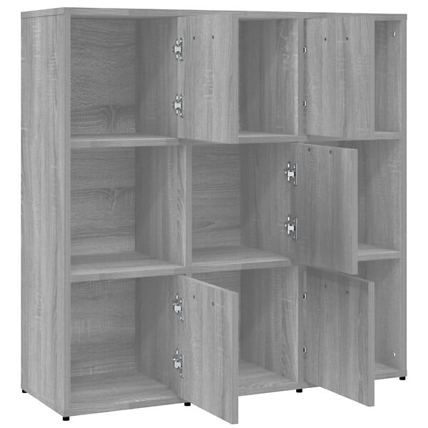 VIDAXL - vidaXL Bibliothèque Sonoma gris 90x30x90 cm Bois d'ingénierie - large