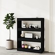 VIDAXL - vidaXL Bibliothèque/Cloison Noir 80x30x103 cm Bois d'ingénierie - vignette