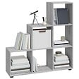 VIDAXL - vidaXL Bibliothèque escalier Sonoma gris 107 cm Bois d'ingénierie - vignette