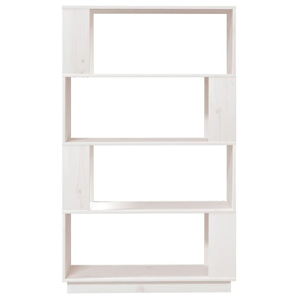 VIDAXL - vidaXL Bibliothèque/Séparateur de pièce Blanc 80x25x132 cm Pin massif - large