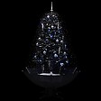 VIDAXL - vidaXL Arbre de Noël neigeux avec base de parapluie Noir 170 cm PVC - vignette