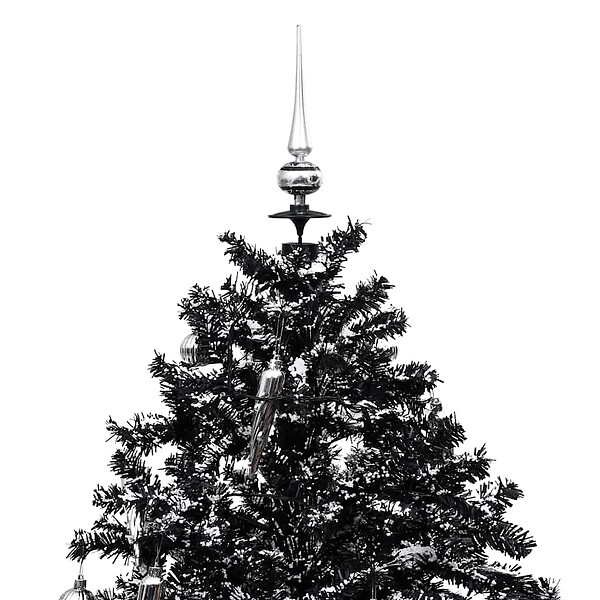 VIDAXL - vidaXL Arbre de Noël neigeux avec base de parapluie Noir 170 cm PVC - large