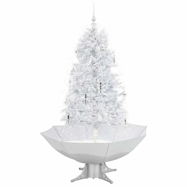 VIDAXL - vidaXL Arbre de Noël neigeux avec base de parapluie Blanc 170 cm - large