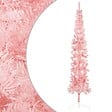 VIDAXL - vidaXL Demi sapin de Noël artificiel mince avec support Rose 240 cm - vignette