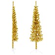 VIDAXL - vidaXL Demi sapin de Noël artificiel mince avec support Doré 120 cm - vignette