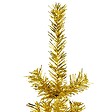 VIDAXL - vidaXL Demi sapin de Noël artificiel mince avec support Doré 120 cm - vignette