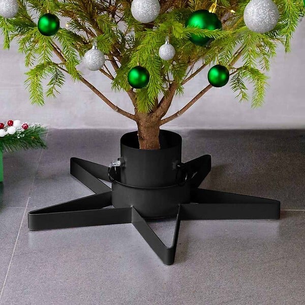 VIDAXL - vidaXL Support de sapin de Noël Noir 47x47x13,5 cm - large