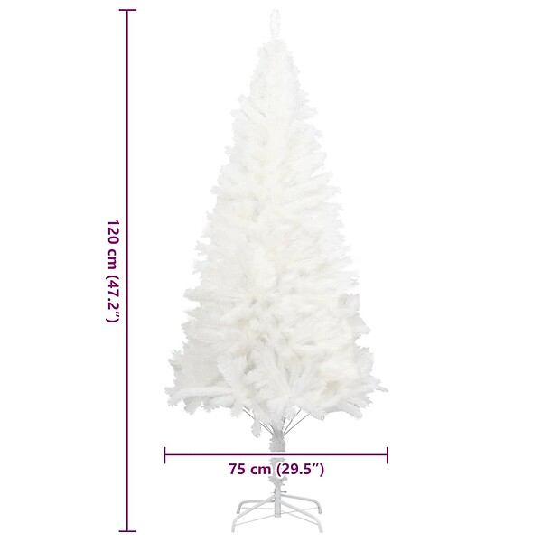 VIDAXL - vidaXL Arbre de Noël artificiel aiguilles réalistes blanc 120 cm - large