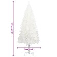 VIDAXL - vidaXL Arbre de Noël artificiel aiguilles réalistes blanc 120 cm - vignette