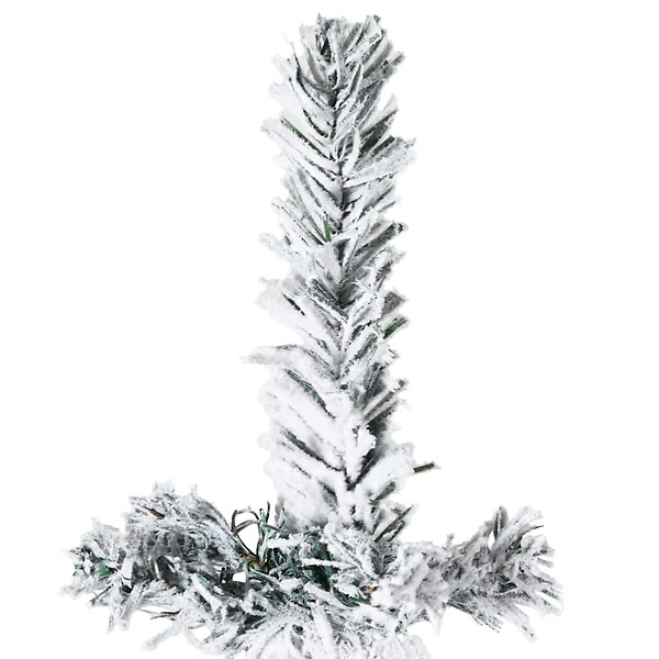 VIDAXL - vidaXL Demi sapin de Noël artificiel mince avec neige floquée 210 cm - large
