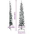 VIDAXL - vidaXL Demi sapin de Noël artificiel mince avec neige floquée 210 cm - vignette