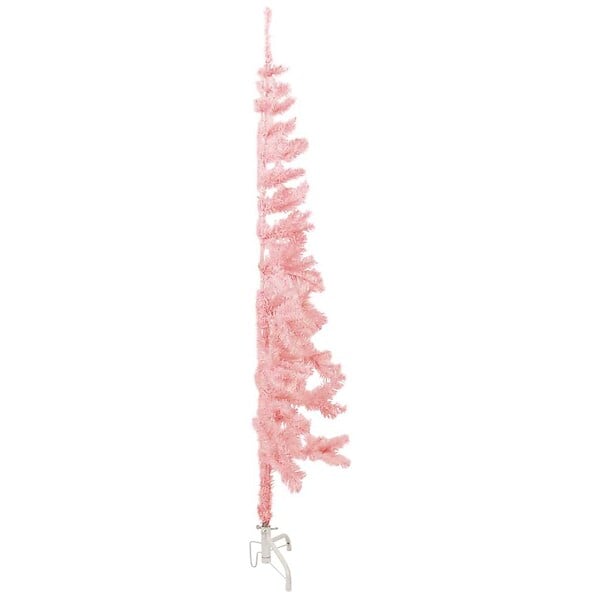 VIDAXL - vidaXL Demi sapin de Noël artificiel mince avec support Rose 120 cm - large