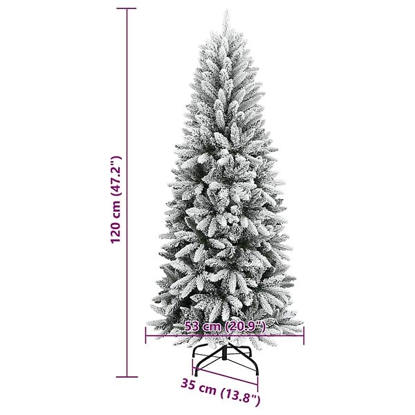 VIDAXL - vidaXL Sapin de Noël artificiel avec neige floquée 120 cm PVC et PE - large