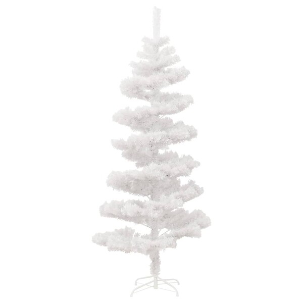 VIDAXL - vidaXL Arbre de Noël hélicoïdal pré-éclairé et support blanc 150cm PVC - large