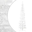 VIDAXL - vidaXL Demi sapin de Noël artificiel mince avec support Blanc 240 cm - vignette