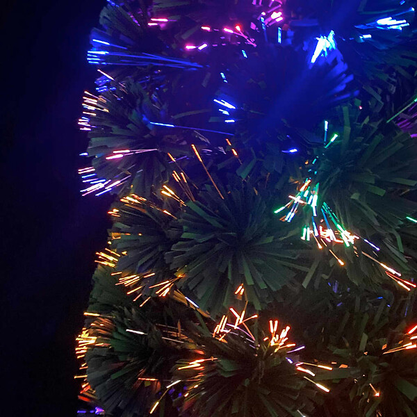 VIDAXL - vidaXL Arbre de Noël artificiel mince et support 150 cm fibre optique - large