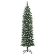 VIDAXL - vidaXL Sapin de Noël artificiel mince avec support 150 cm PVC - vignette