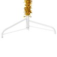 VIDAXL - vidaXL Demi sapin de Noël artificiel mince avec support Doré 210 cm - vignette