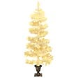 VIDAXL - vidaXL Arbre de Noël hélicoïdal pré-éclairé avec pot blanc 120 cm PVC - vignette