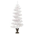 VIDAXL - vidaXL Arbre de Noël hélicoïdal pré-éclairé avec pot blanc 120 cm PVC - vignette