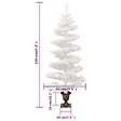 VIDAXL - vidaXL Arbre de Noël hélicoïdal pré-éclairé avec pot blanc 120 cm PVC - vignette