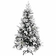 VIDAXL - vidaXL Sapin de Noël à  flocons de neige et pommes de pin 195 cm PVC/PE - vignette