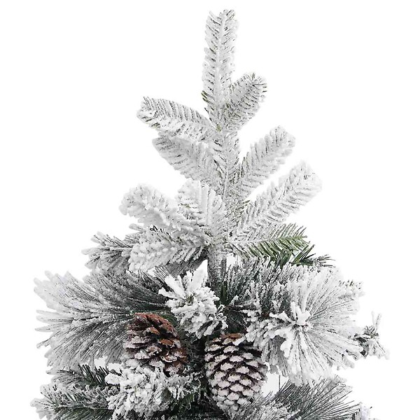 VIDAXL - vidaXL Sapin de Noël à  flocons de neige et pommes de pin 195 cm PVC/PE - large