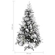 VIDAXL - vidaXL Sapin de Noël à  flocons de neige et pommes de pin 195 cm PVC/PE - vignette