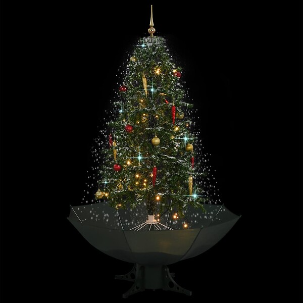 VIDAXL - vidaXL Arbre de Noël neigeux avec base de parapluie Vert 170 cm - large