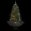 VIDAXL - vidaXL Arbre de Noël neigeux avec base de parapluie Vert 170 cm - vignette