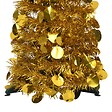 VIDAXL - vidaXL Sapin de Noël artificiel escamotable doré 120 cm PET - vignette