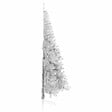VIDAXL - vidaXL Demi sapin de Noël artificiel avec support argenté 240 cm PET - vignette