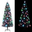 VIDAXL - vidaXL Arbre de Noël pré-éclairé avec support 240 cm fibre optique - vignette