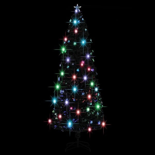 VIDAXL - vidaXL Arbre de Noël pré-éclairé avec support 240 cm fibre optique - large