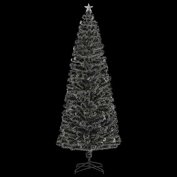VIDAXL - vidaXL Arbre de Noël pré-éclairé avec support 240 cm fibre optique - large