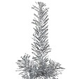 VIDAXL - vidaXL Demi sapin de Noël artificiel mince avec support Argenté 210 cm - vignette