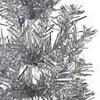 VIDAXL - vidaXL Demi sapin de Noël artificiel mince avec support Argenté 210 cm - vignette