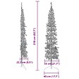 VIDAXL - vidaXL Demi sapin de Noël artificiel mince avec support Argenté 210 cm - vignette