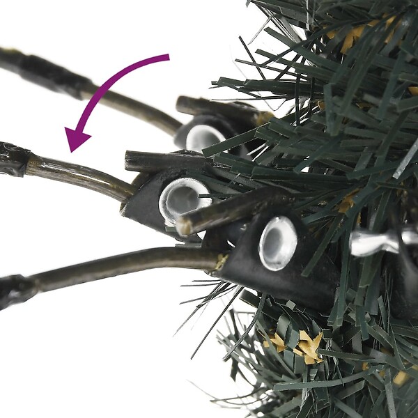 VIDAXL - vidaXL Sapin de Noël artificiel avec support Vert 210 cm PVC - large