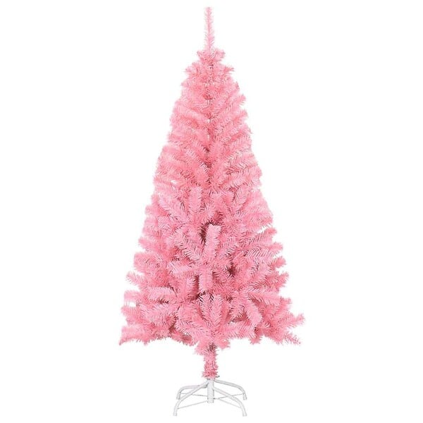 VIDAXL - vidaXL Sapin de Noël artificiel avec support rose 120 cm PVC - large