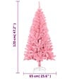 VIDAXL - vidaXL Sapin de Noël artificiel avec support rose 120 cm PVC - vignette
