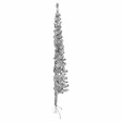 VIDAXL - vidaXL Demi sapin de Noël artificiel mince avec support Argenté 180 cm - vignette